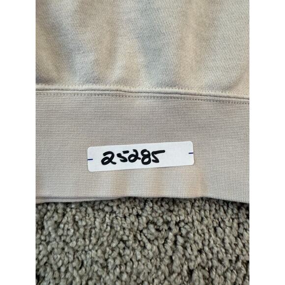 Nike Sportswear Sweatshirt Womens Small Beige Pink Newsprint Just Do It FLAW - Picture 14 of 14